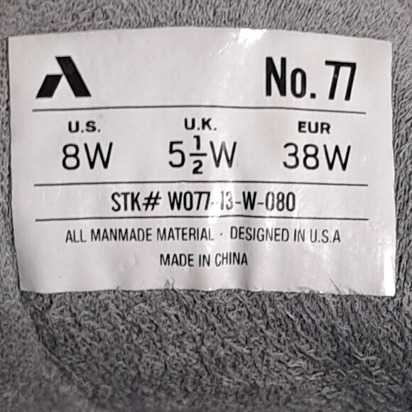 Anodyne No. 77 Shoes Women 8 W WIDE Sport Double Depth Black Gray W077 Comfort - Picture 16 of 16